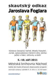 plakát výstavy o díle Jaroslava Foglara a skautingu